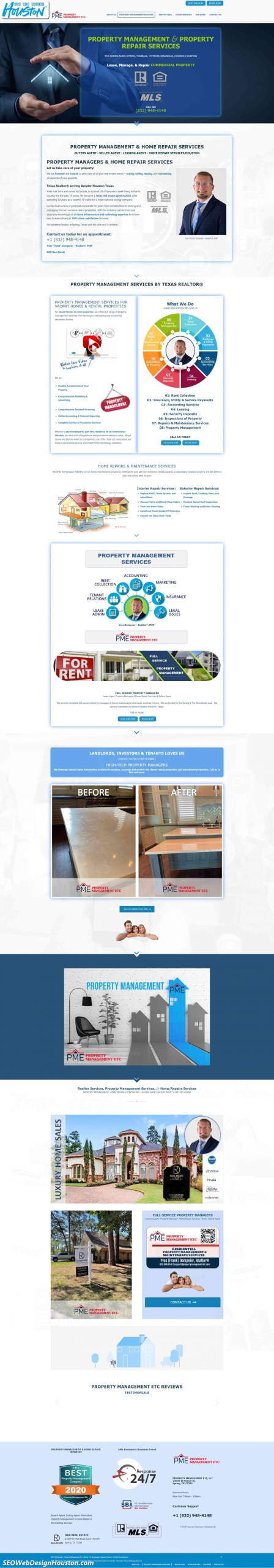 Houston SEO & Houston Website Designers - Customer Designed PropertyManagementETC.com